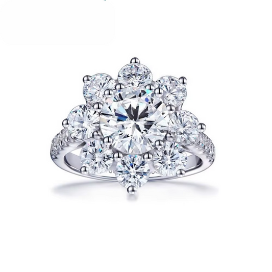 Isla Lotus Flower Moissanite Ring