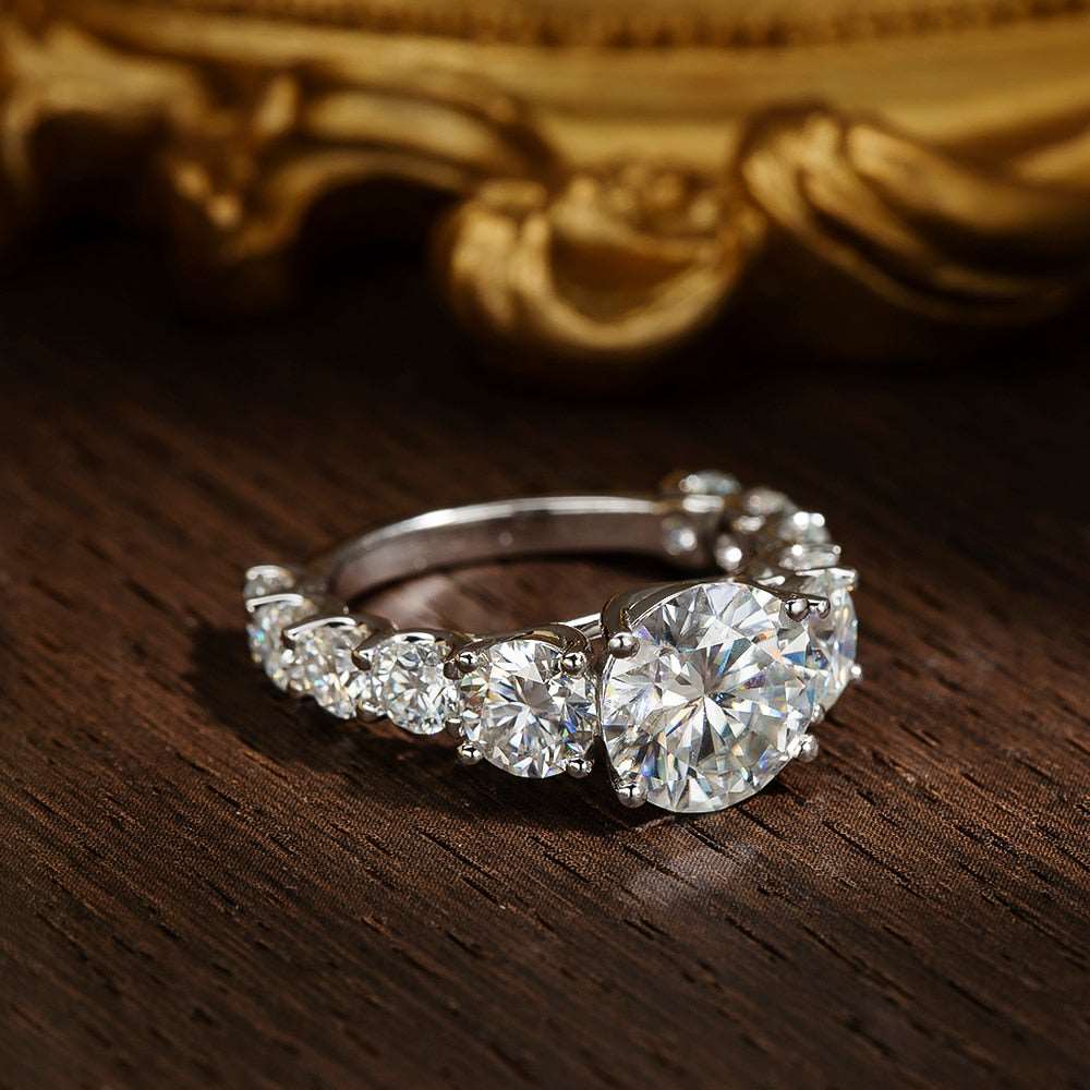 Elejoux Jewelry - Bella Luxe Moissanite Ring & Enhancer Set