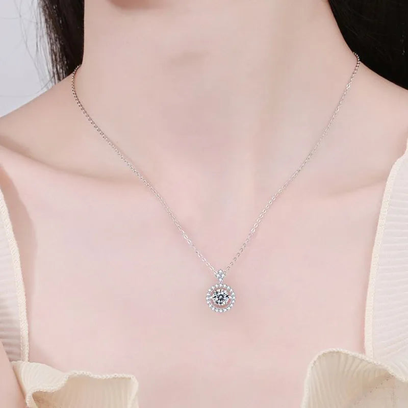 Celestial Moissanite Pendant Necklace